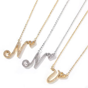 Demure Script Initial Necklace