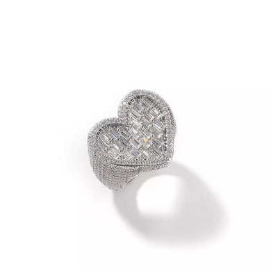 Heart Baguette Cut Ring - Drip Glam Shop